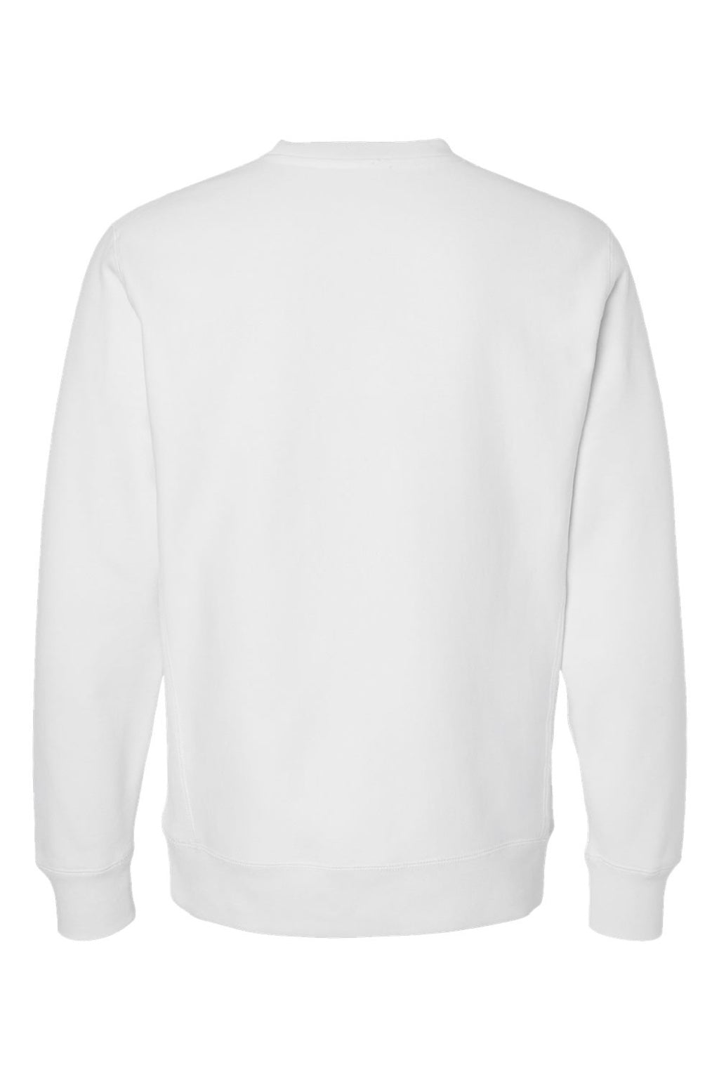 Independent Trading Company IND5000C Mens Legend Crewneck Sweatshirt White Flat Back