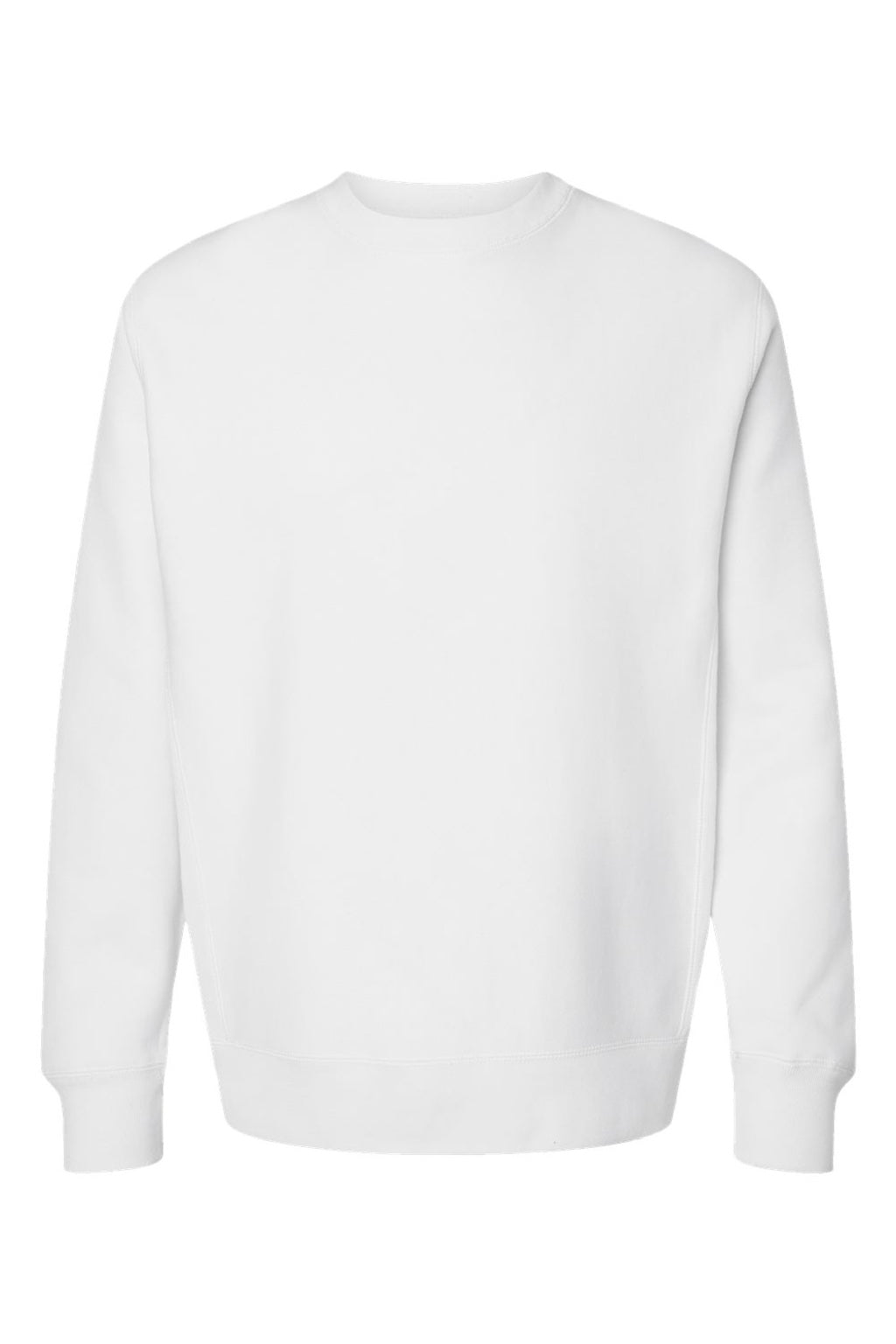 Independent Trading Company IND5000C Mens Legend Crewneck Sweatshirt White Flat Front