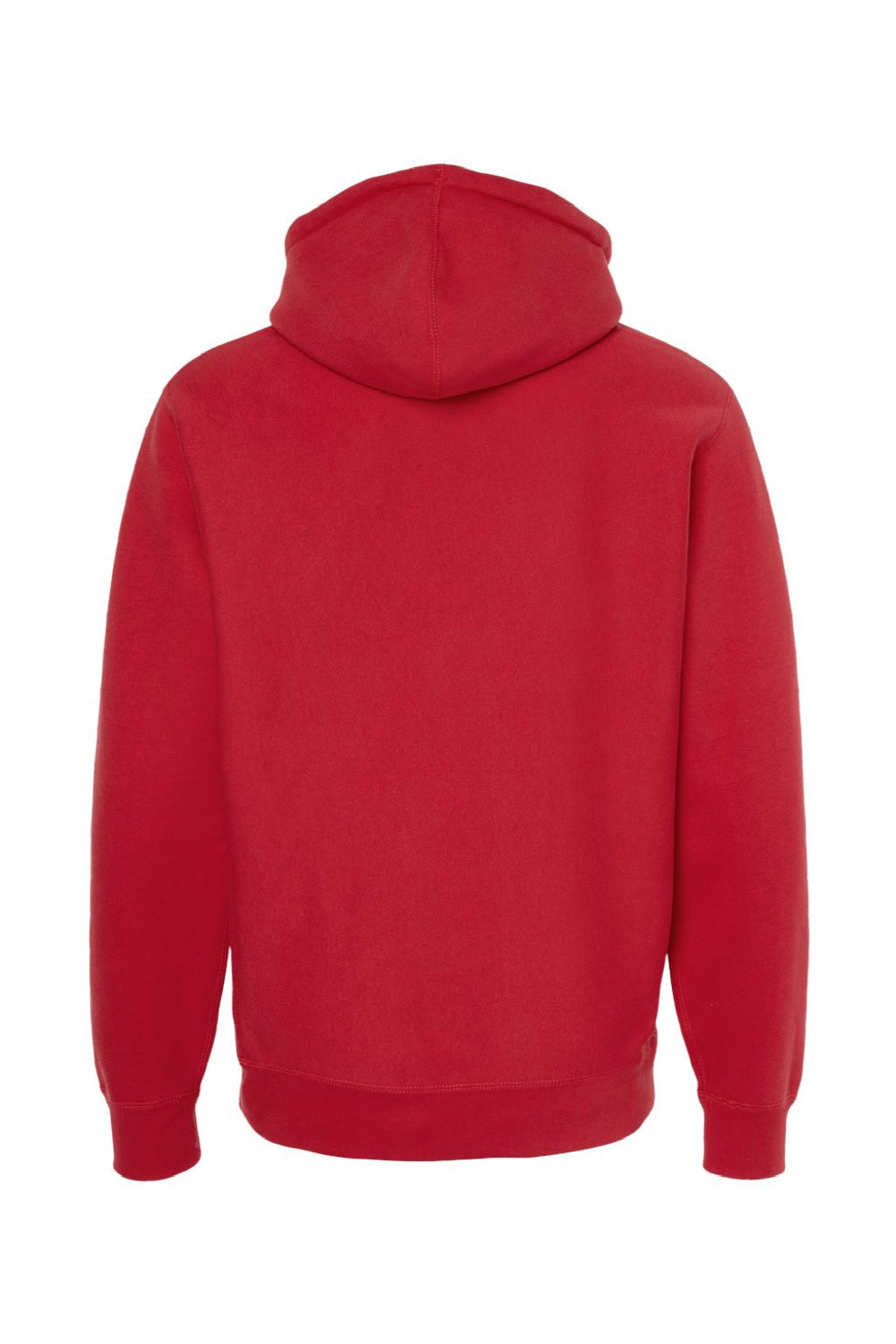 Independent Trading Company IND5000P Mens Legend Hooded Sweatshirt Hoodie w/ Pouch Pocket Red Flat Back