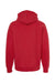 Independent Trading Company IND5000P Mens Legend Hooded Sweatshirt Hoodie w/ Pouch Pocket Red Flat Back
