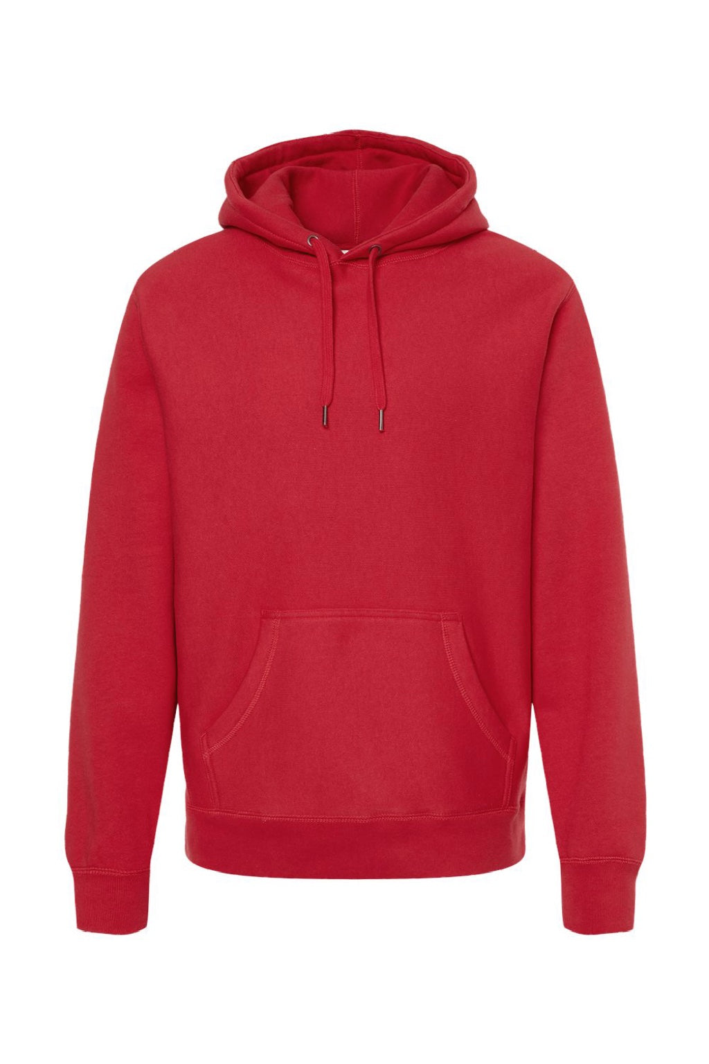 Independent Trading Company IND5000P Mens Legend Hooded Sweatshirt Hoodie w/ Pouch Pocket Red Flat Front