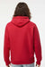 Independent Trading Company IND5000P Mens Legend Hooded Sweatshirt Hoodie w/ Pouch Pocket Red Model Back