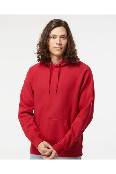 Independent Trading Co. IND5000P Mens Legend Hooded Sweatshirt Hoodie Red Model Front