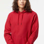 Independent Trading Company Mens Legend Hooded Sweatshirt Hoodie w/ Pouch Pocket - Red - Closeout