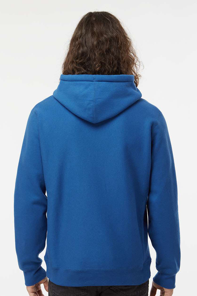 Independent Trading Company IND5000P Mens Legend Hooded Sweatshirt Hoodie w/ Pouch Pocket Royal Blue Model Back
