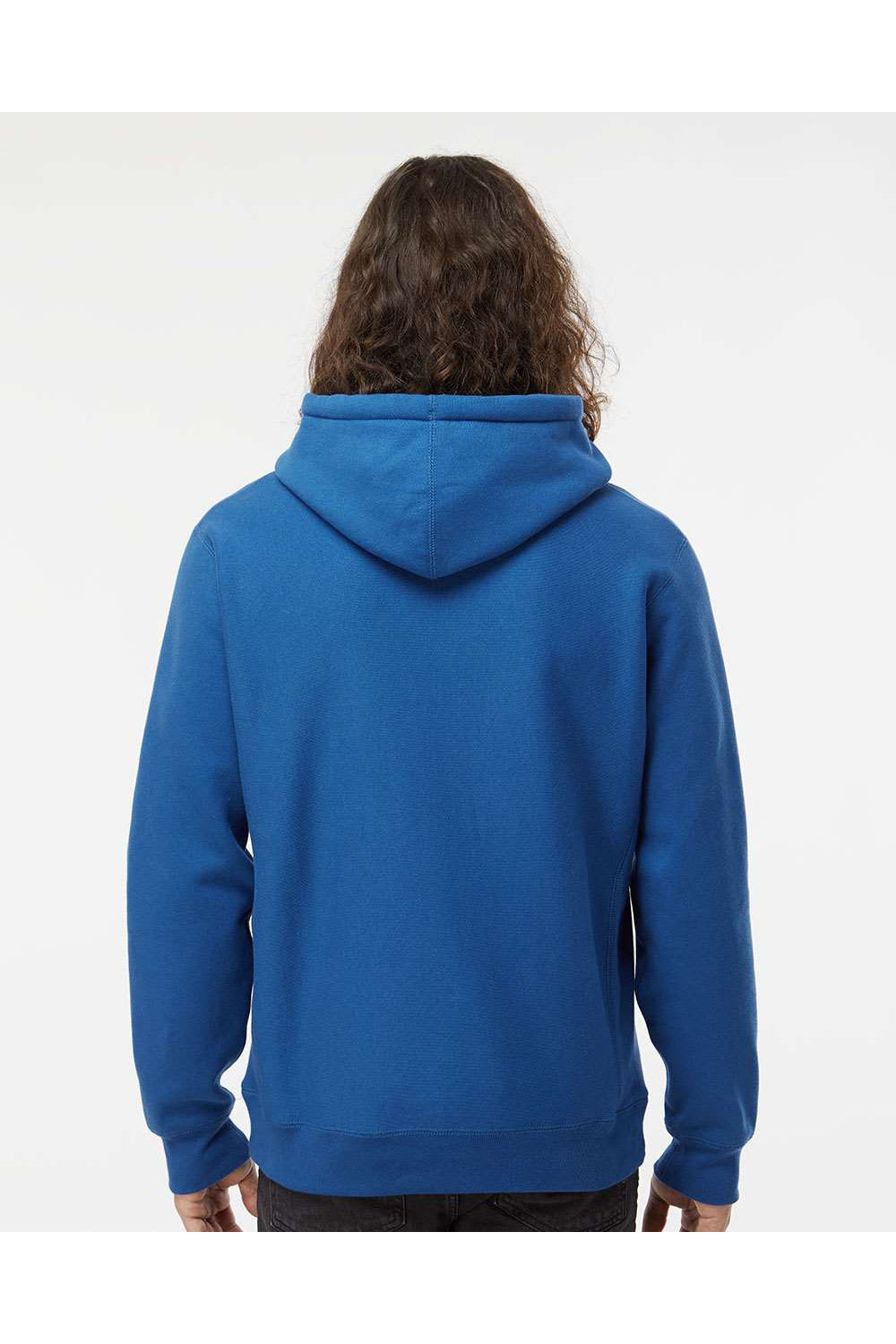 Independent Trading Co. IND5000P Mens Legend Hooded Sweatshirt Hoodie Royal Blue Model Back