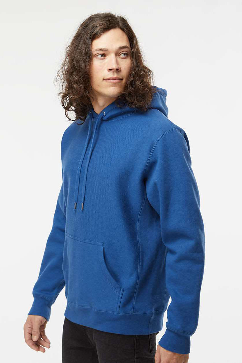 Independent Trading Company IND5000P Mens Legend Hooded Sweatshirt Hoodie w/ Pouch Pocket Royal Blue Model Side