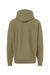 Independent Trading Company IND5000P Mens Legend Hooded Sweatshirt Hoodie w/ Pouch Pocket Olive Green Flat Back