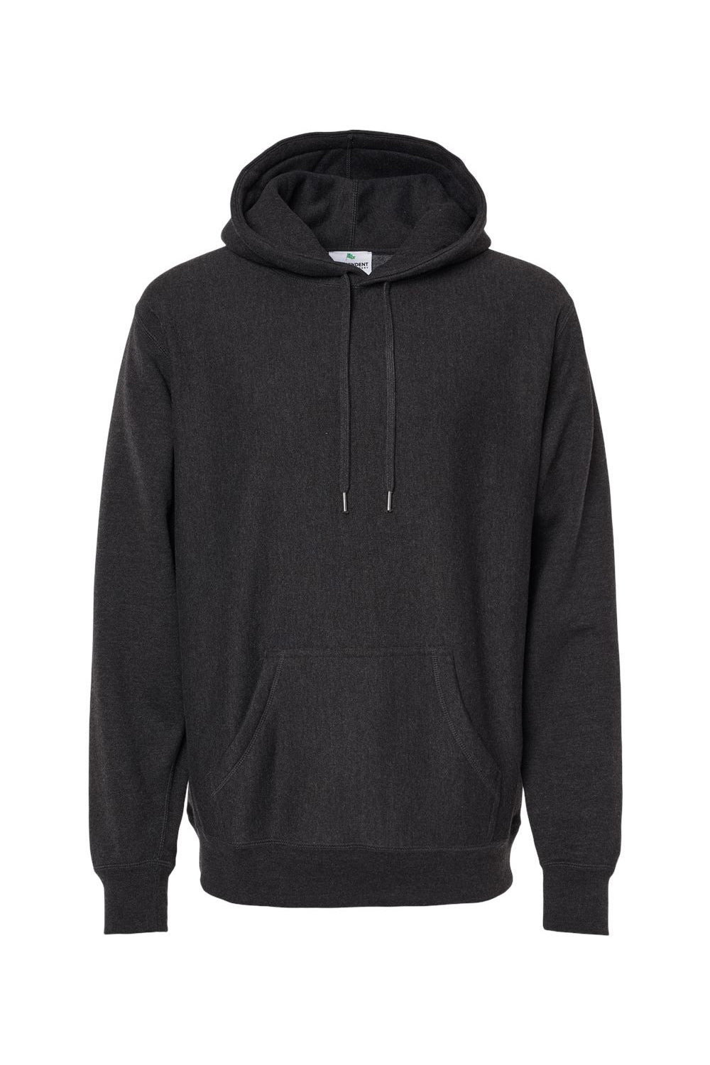 Independent Trading Company IND5000P Mens Legend Hooded Sweatshirt Hoodie w/ Pouch Pocket Heather Charcoal Grey Flat Front