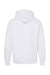 Independent Trading Company IND5000P Mens Legend Hooded Sweatshirt Hoodie w/ Pouch Pocket White Flat Back