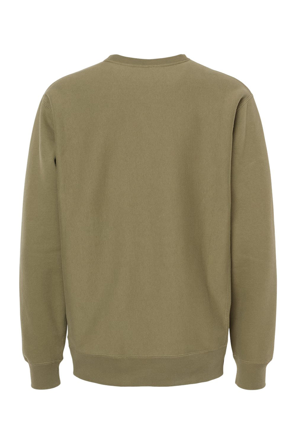 Independent Trading Company IND5000C Mens Legend Crewneck Sweatshirt Olive Green Flat Back
