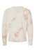 Independent Trading Company PRM3500TD Mens Tie-Dye Crewneck Sweatshirt Dusty Pink Flat Back