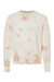 Independent Trading Company PRM3500TD Mens Tie-Dye Crewneck Sweatshirt Dusty Pink Flat Front