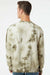 Independent Trading Company PRM3500TD Mens Tie-Dye Crewneck Sweatshirt Olive Green Model Back