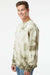 Independent Trading Company PRM3500TD Mens Tie-Dye Crewneck Sweatshirt Olive Green Model Side