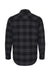 Independent Trading Company EXP50F Mens Long Sleeve Button Down Flannel Shirt w/ Double Pockets Heather Charcoal Grey/Black Flat Back