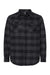 Independent Trading Company EXP50F Mens Long Sleeve Button Down Flannel Shirt w/ Double Pockets Heather Charcoal Grey/Black Flat Front