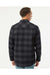 Independent Trading Co. EXP50F Mens Long Sleeve Button Down Flannel Shirt w/ Double Pockets Heather Charcoal Grey/Black Model Back
