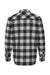 Independent Trading Co. EXP50F Mens Long Sleeve Button Down Flannel Shirt w/ Double Pockets Heather Grey/Black Flat Back