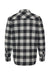 Independent Trading Company EXP50F Mens Long Sleeve Button Down Flannel Shirt w/ Double Pockets Heather Grey/Black Flat Back