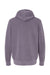 Independent Trading Company PRM4500 Mens Pigment Dyed Hooded Sweatshirt Hoodie w/ Pouch Pocket Plum Purple Flat Back