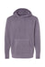 Independent Trading Company PRM4500 Mens Pigment Dyed Hooded Sweatshirt Hoodie w/ Pouch Pocket Plum Purple Flat Front