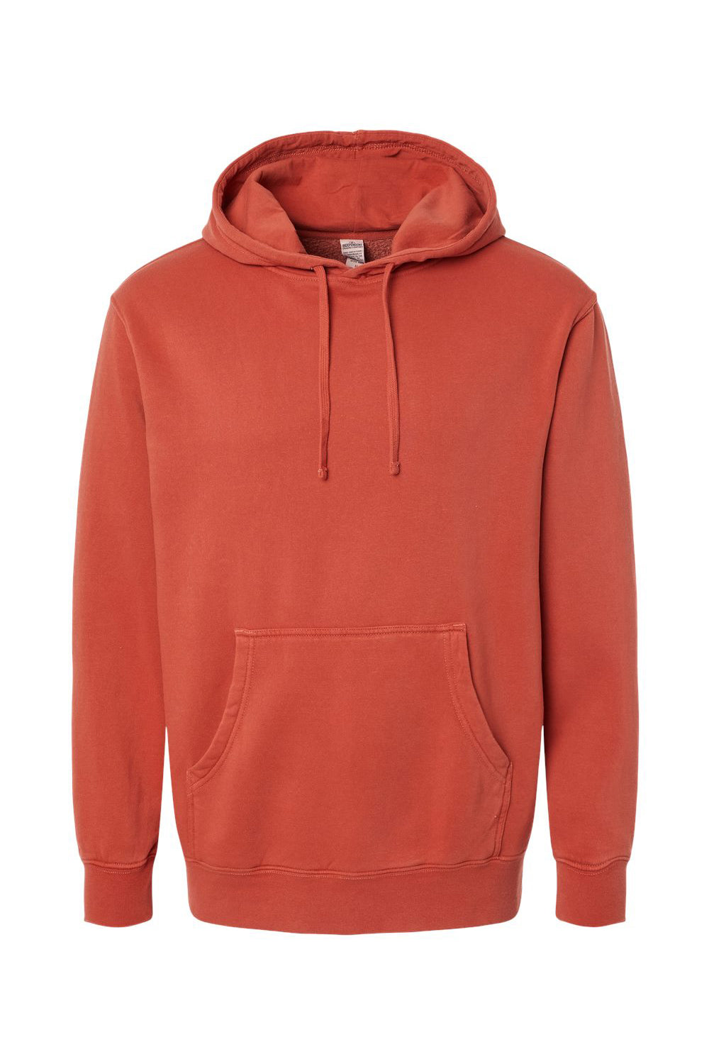 Independent Trading Company PRM4500 Mens Pigment Dyed Hooded Sweatshirt Hoodie w/ Pouch Pocket Amber Flat Front
