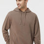 Independent Trading Company Mens Pigment Dyed Hooded Sweatshirt Hoodie w/ Pouch Pocket - Clay Brown