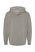 Independent Trading Company PRM4500 Mens Pigment Dyed Hooded Sweatshirt Hoodie w/ Pouch Pocket Cement Grey Flat Back