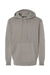 Independent Trading Company PRM4500 Mens Pigment Dyed Hooded Sweatshirt Hoodie w/ Pouch Pocket Cement Grey Flat Front