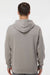 Independent Trading Company PRM4500 Mens Pigment Dyed Hooded Sweatshirt Hoodie w/ Pouch Pocket Cement Grey Model Back