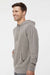 Independent Trading Company PRM4500 Mens Pigment Dyed Hooded Sweatshirt Hoodie w/ Pouch Pocket Cement Grey Model Side