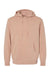 Independent Trading Company PRM4500 Mens Pigment Dyed Hooded Sweatshirt Hoodie w/ Pouch Pocket Dusty Pink Flat Front