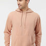 Independent Trading Company Mens Pigment Dyed Hooded Sweatshirt Hoodie w/ Pouch Pocket - Dusty Pink