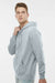 Independent Trading Company PRM4500 Mens Pigment Dyed Hooded Sweatshirt Hoodie w/ Pouch Pocket Sage Green Model Side