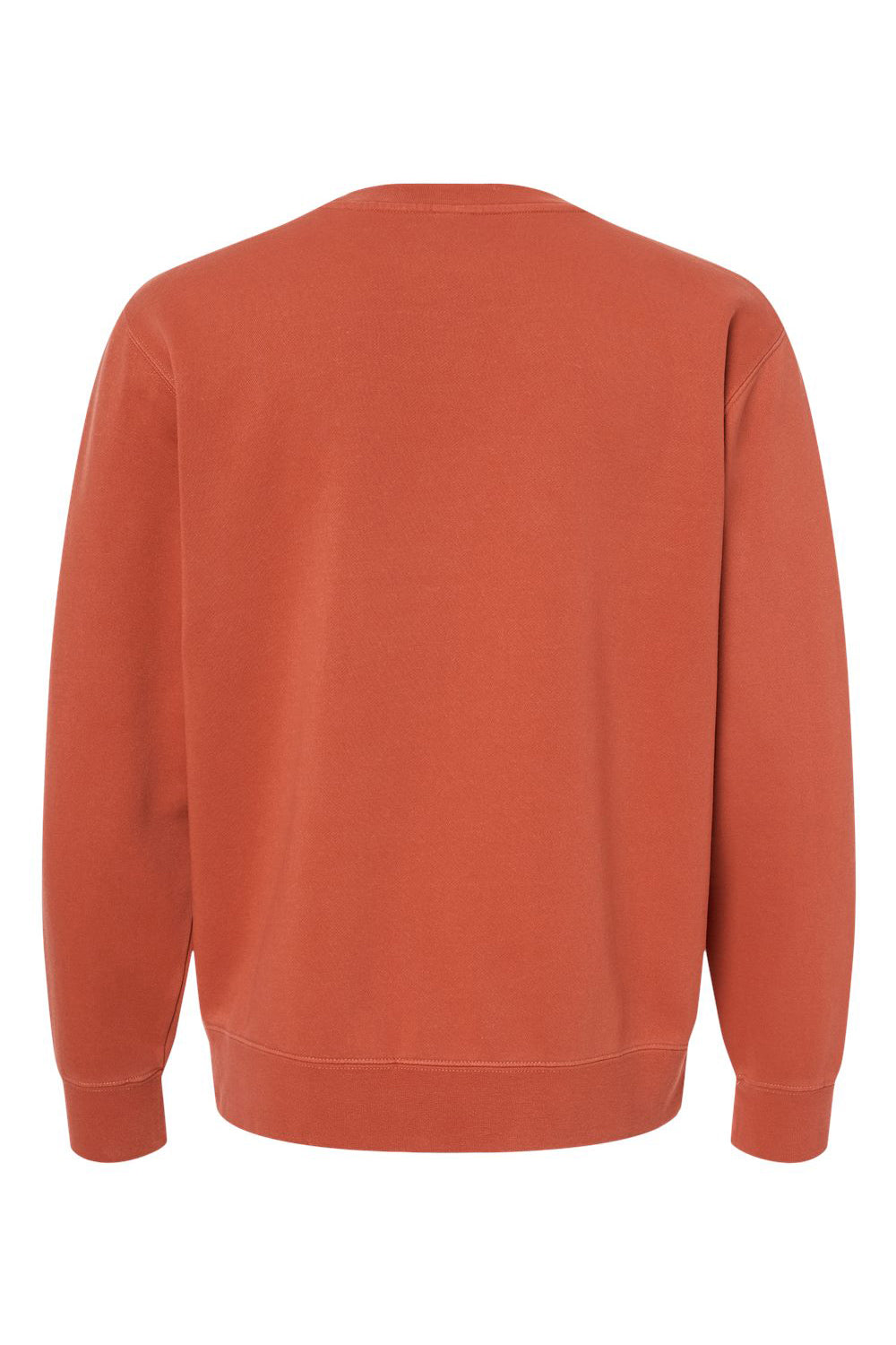 Independent Trading Company PRM3500 Mens Pigment Dyed Crewneck Sweatshirt Amber Flat Back