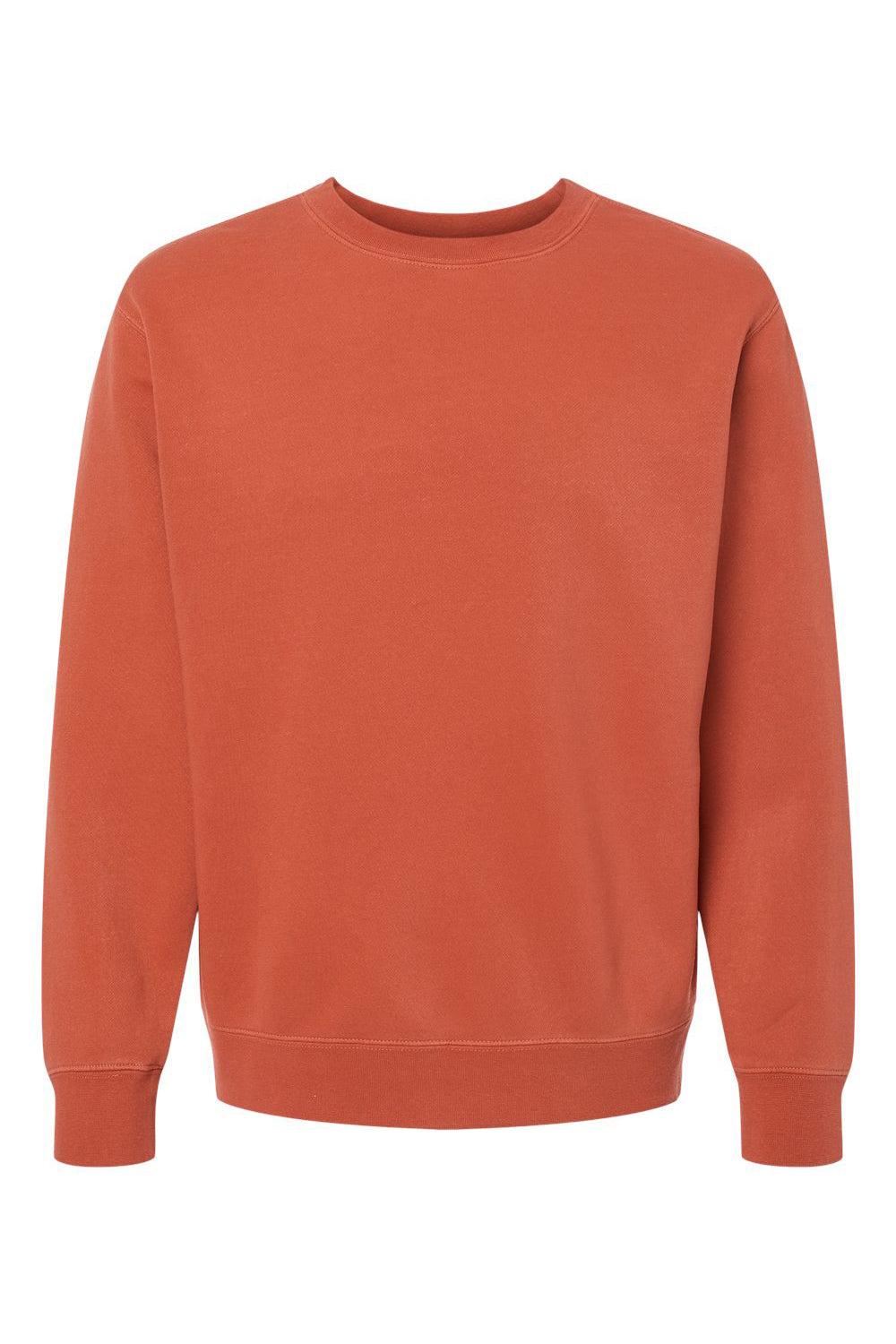 Independent Trading Company PRM3500 Mens Pigment Dyed Crewneck Sweatshirt Amber Flat Front