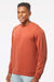 Independent Trading Company PRM3500 Mens Pigment Dyed Crewneck Sweatshirt Amber Model Side