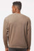 Independent Trading Company PRM3500 Mens Pigment Dyed Crewneck Sweatshirt Clay Brown Model Back
