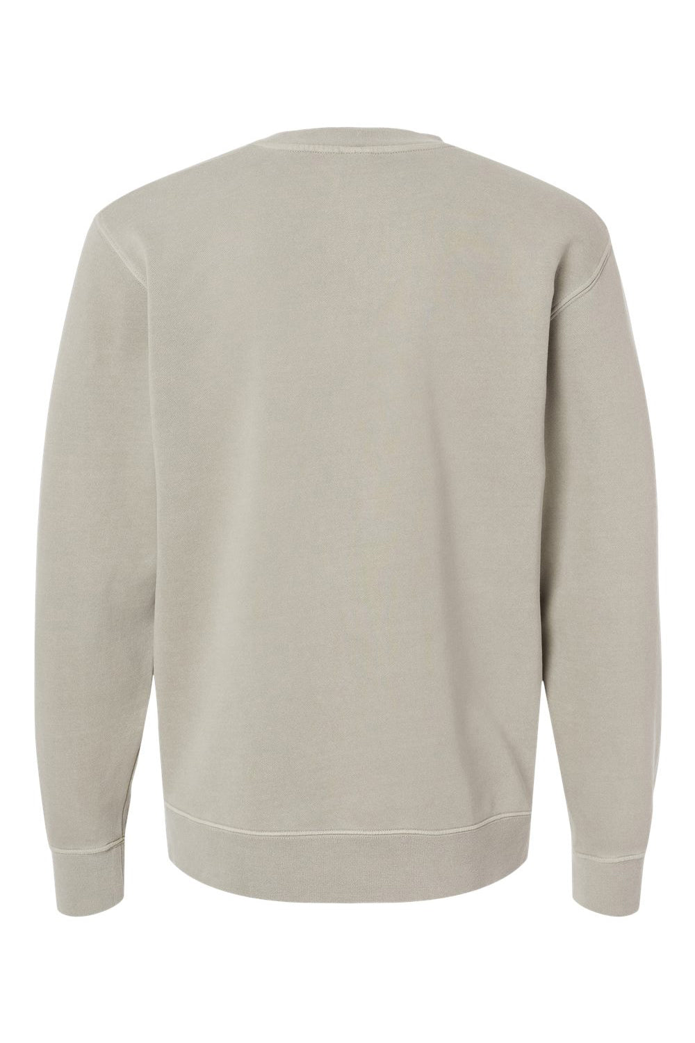 Independent Trading Co. PRM3500 Mens Pigment Dyed Crewneck Sweatshirt Cement Grey Flat Back