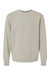 Independent Trading Company PRM3500 Mens Pigment Dyed Crewneck Sweatshirt Cement Grey Flat Front