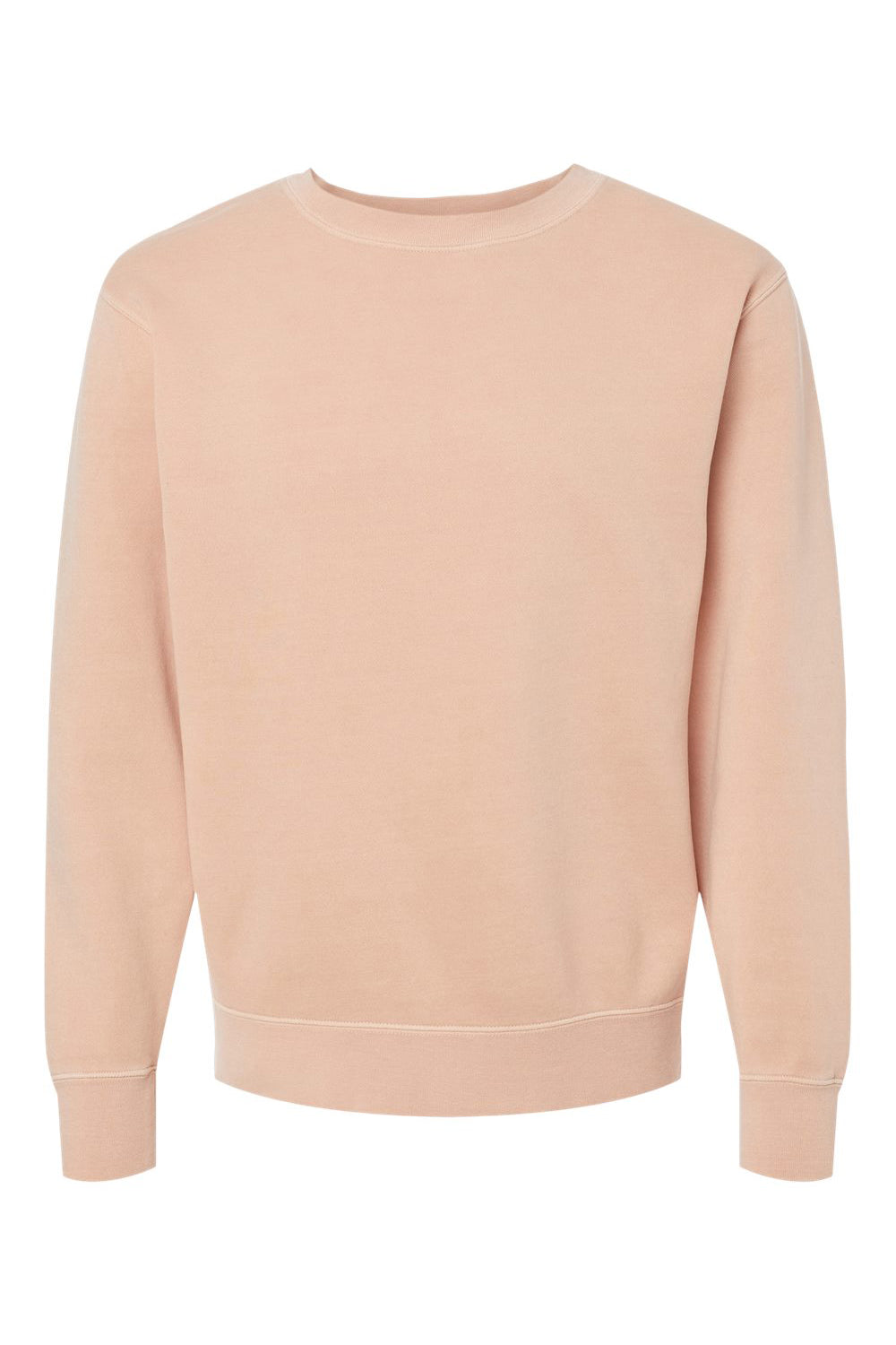 Independent Trading Company PRM3500 Mens Pigment Dyed Crewneck Sweatshirt Dusty Pink Flat Front