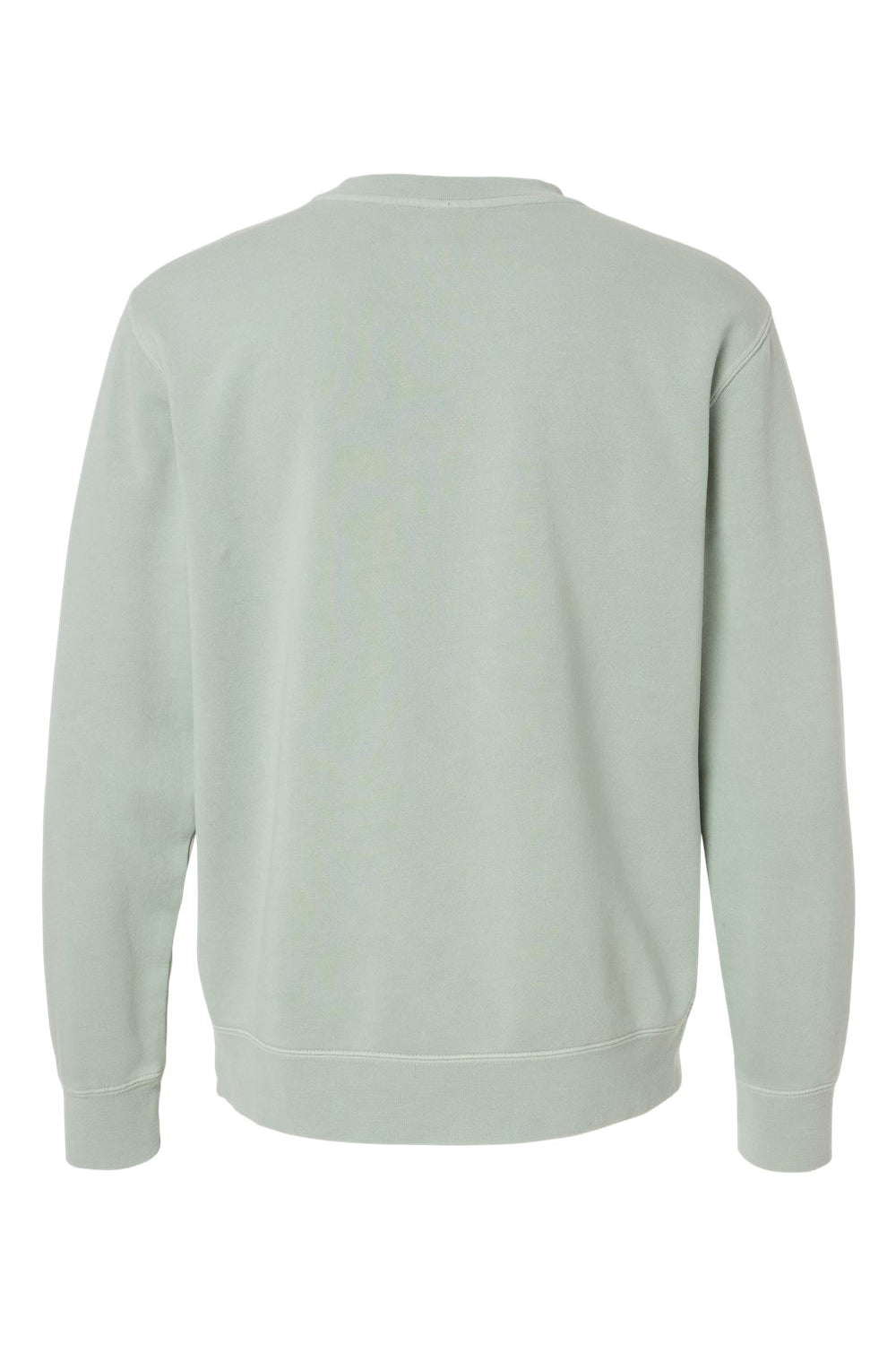 Independent Trading Company PRM3500 Mens Pigment Dyed Crewneck Sweatshirt Sage Green Flat Back