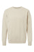 Independent Trading Company PRM3500 Mens Pigment Dyed Crewneck Sweatshirt Ivory Flat Front
