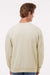 Independent Trading Company PRM3500 Mens Pigment Dyed Crewneck Sweatshirt Ivory Model Back