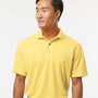 Paragon Mens Saratoga Performance Moisture Wicking Mini Mesh Short Sleeve Polo Shirt - Butter Yellow - NEW