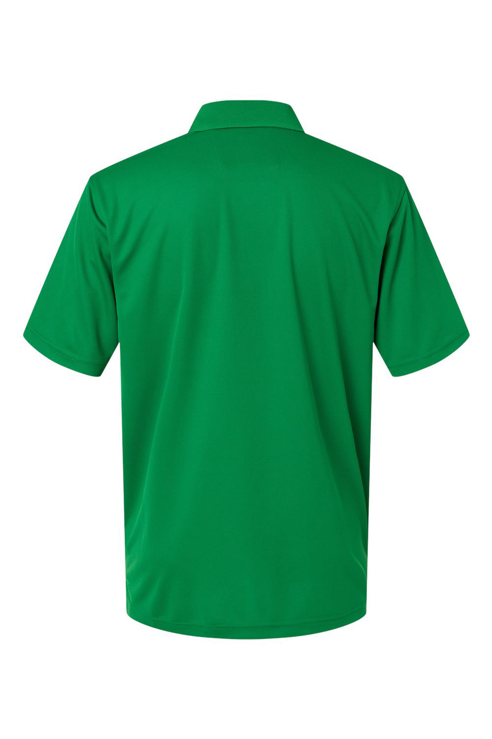 Paragon 100 Mens Saratoga Performance Moisture Wicking Mini Mesh Short Sleeve Polo Shirt Kelly Green Flat Back