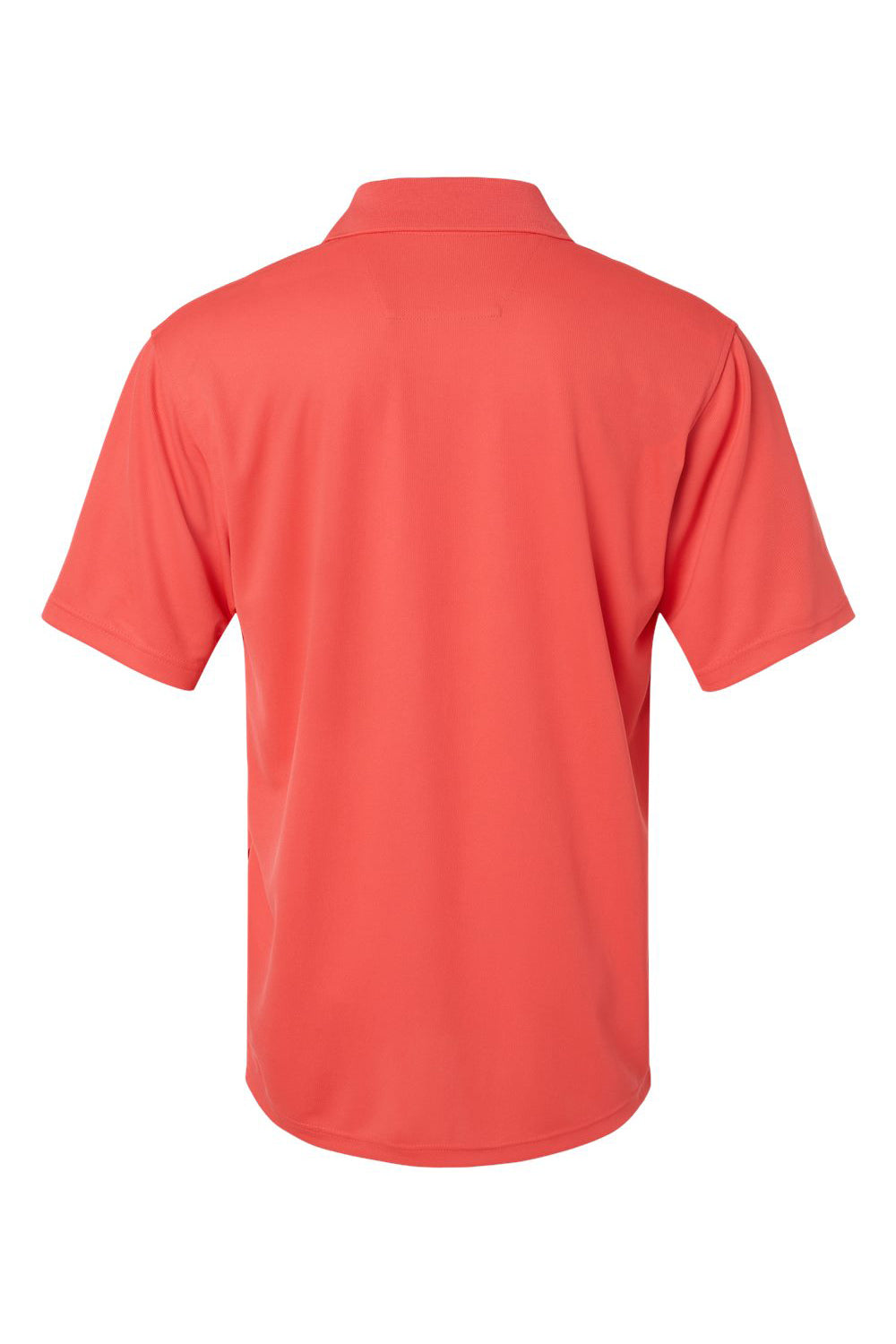 Paragon 100 Mens Saratoga Performance Moisture Wicking Mini Mesh Short Sleeve Polo Shirt Melon Flat Back