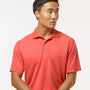 Paragon Mens Saratoga Performance Moisture Wicking Mini Mesh Short Sleeve Polo Shirt - Melon - NEW