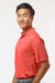 Paragon 100 Mens Saratoga Performance Moisture Wicking Mini Mesh Short Sleeve Polo Shirt Melon Model Side